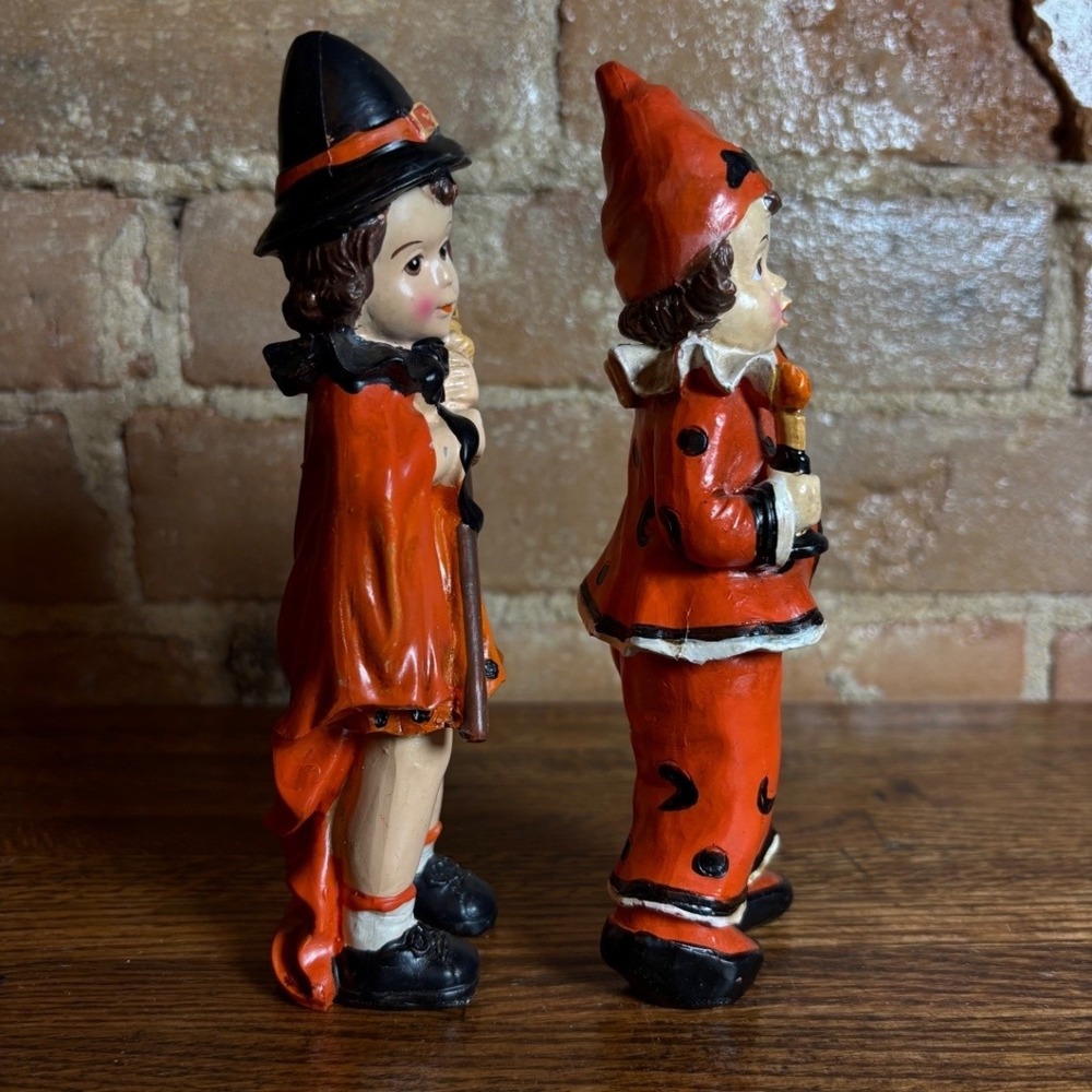 Halloween Hobby Lobby Set Clown Girl Witch Costumes Figurines Vintage Inspired - Picture 4 of 6